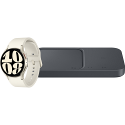 Samsung Galaxy Watch 6 4G Crème 40mm + Samsung Duo Draadloze Oplader